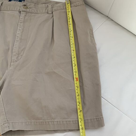 Polo by Ralph Lauren Chino Cotton Tan Flat Front Andrew Shorts Pockets Size 42 - Picture 9 of 11